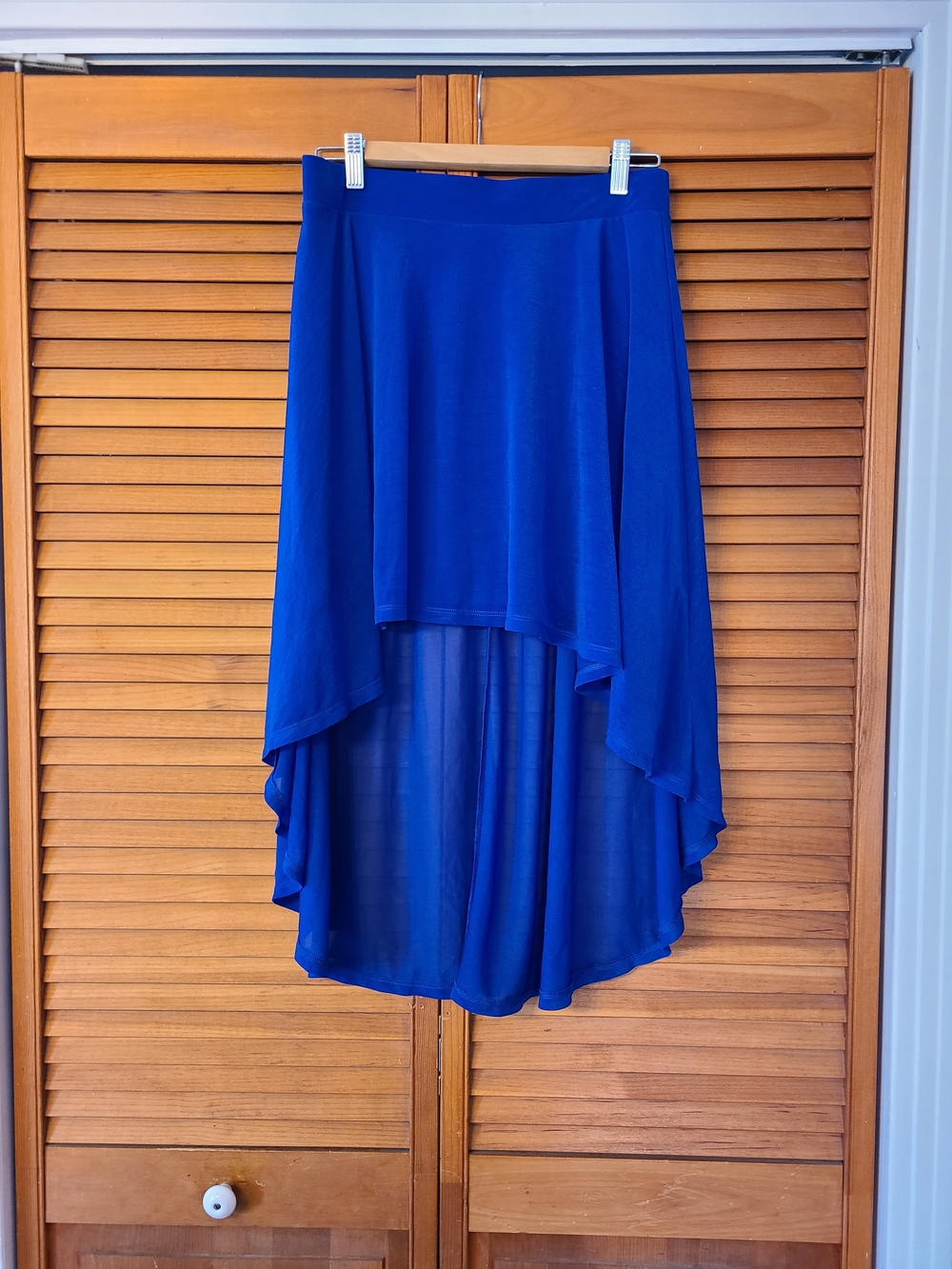 H&M Cobalt Blue High-Low Skirt